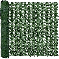 Vista 17 de Pantalla de Pared de Valla de Privacidad de Hiedra Artificial, 40 x 120 pulgadas, anti rayos UV, telón de fondo de vegetación falsa de hiedra, setos