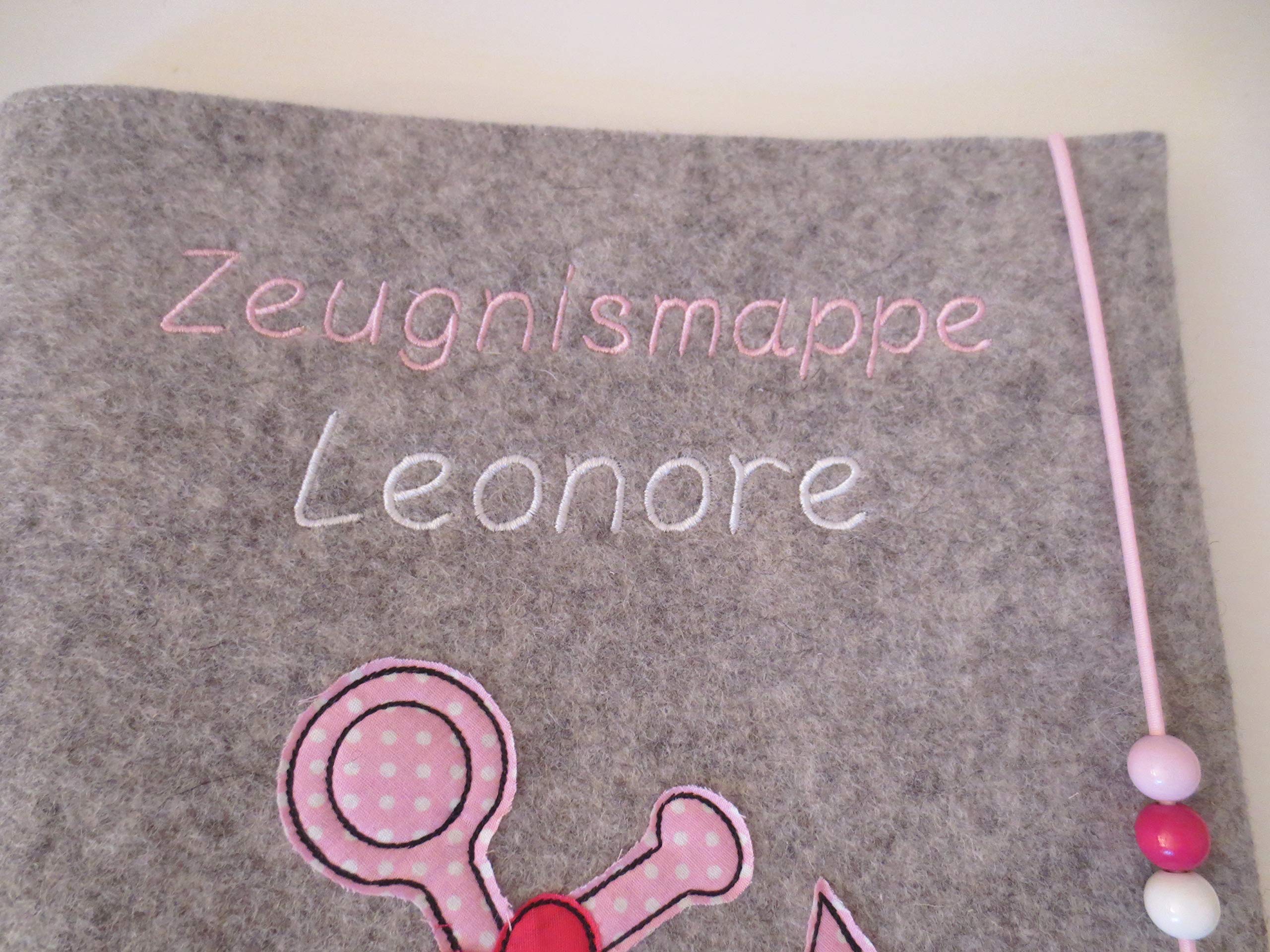 Zeugnismappe Wollfilz Mappe Zeugnisse DIN A4 Grundschule Schule