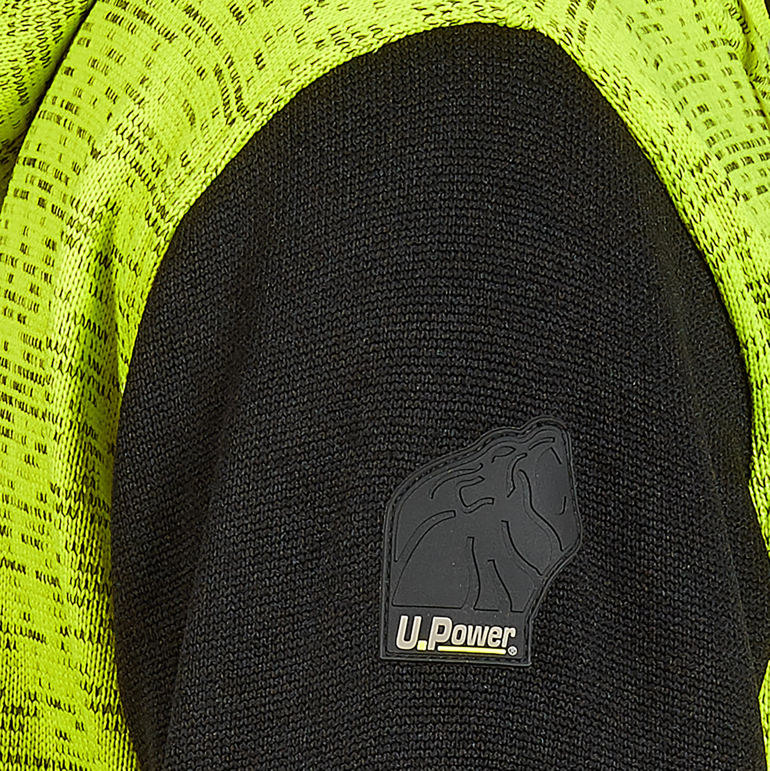 U-Power Rainbow, Full Zip Sweatshirt, with Large Pockets, Soft Fleece, Cotton Stretch Fabric, High Collar, Adjustable Hood, Comfortable Winterwear - YELLOW FLUO M