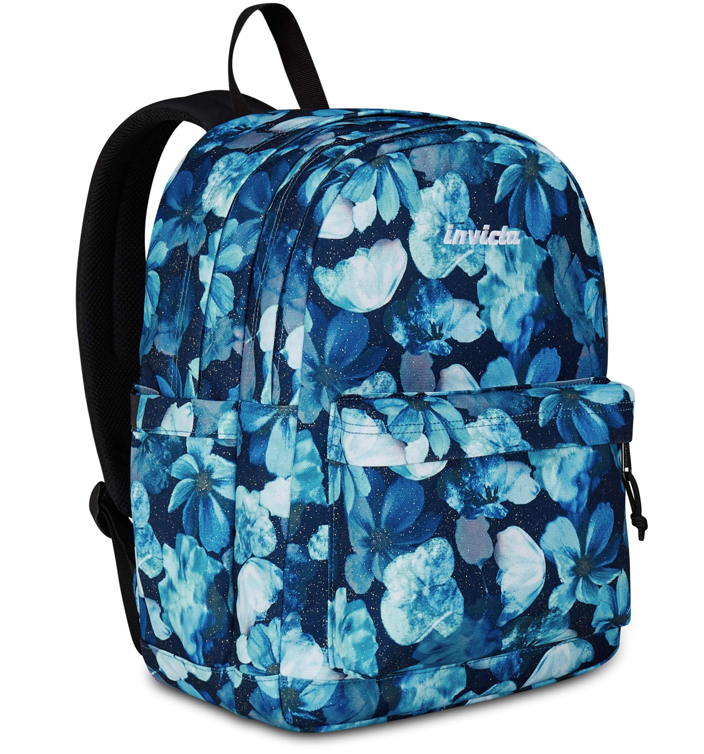 Invicta Zaino Scuola Lab Fantasy Shine, Blu, Doppio Scomparto Con Tasca per PC e Tasca per Borraccia, 27 lt, Scuola Media e Superiore, Zaino Ragazza