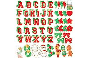 Embellish Your Garments with KINGSOW's Delightful Christmas Letter Patches