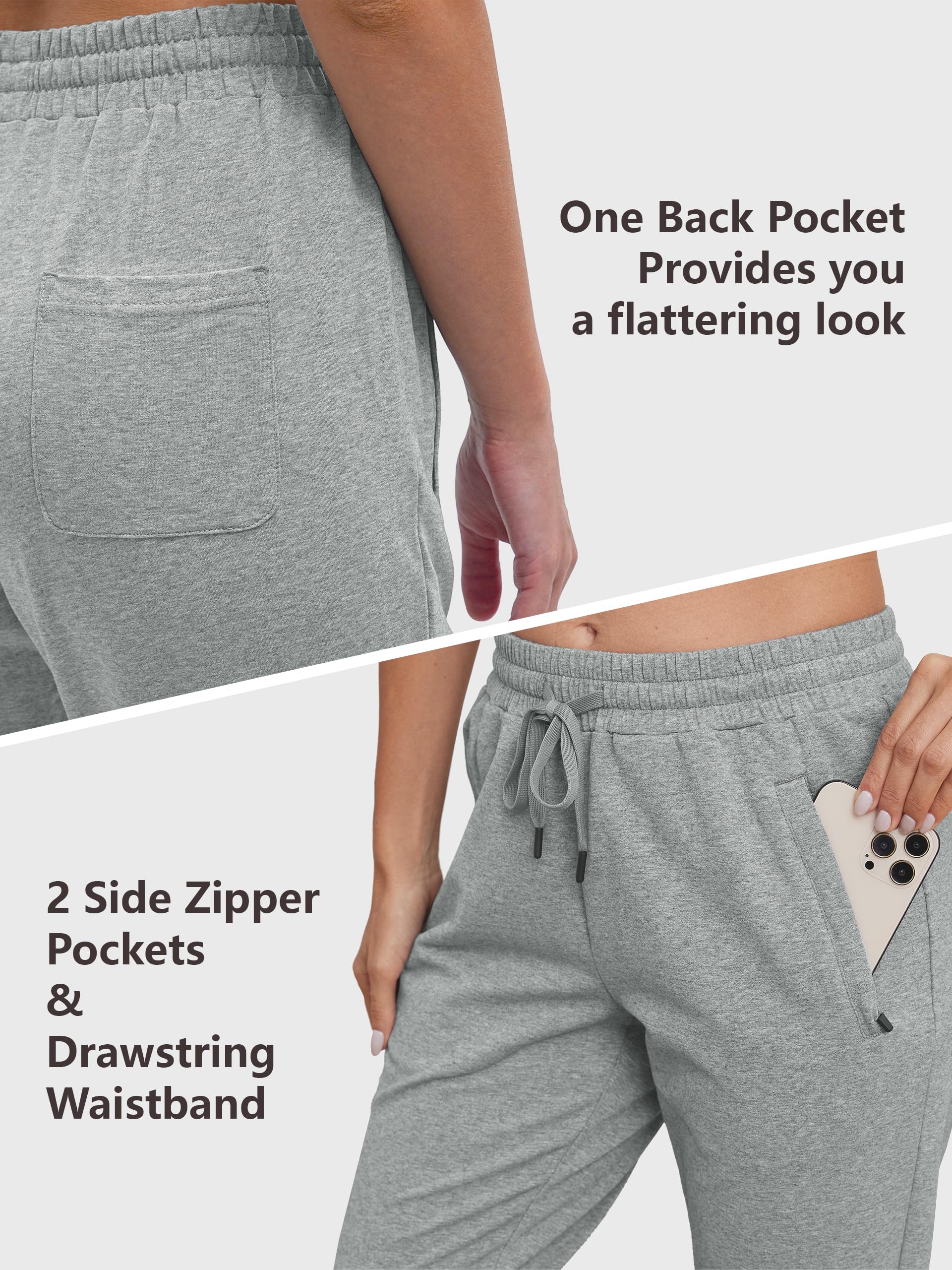 Sevego Tall Jogginghose Damen 76/81/86cm Sporthose Lang Baumwolle Yogahose Freizeithose Gerades Bein Trainingshose Sweatpants mit Taschen