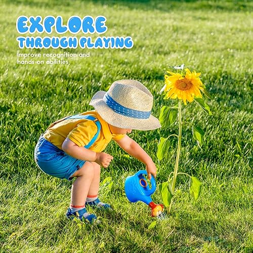 Miniatura 7 de STOBOK Regadera para niños, 2 unidades, juguetes de flores de sol, teteras de riego de dibujos animados, regadera de jardín, cubo de riego de