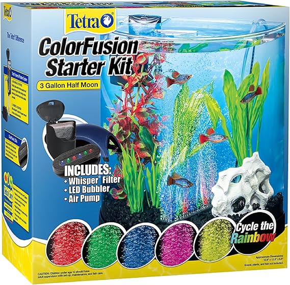 Tetra 3 Gallon Half-Moon Fish Tank Kit