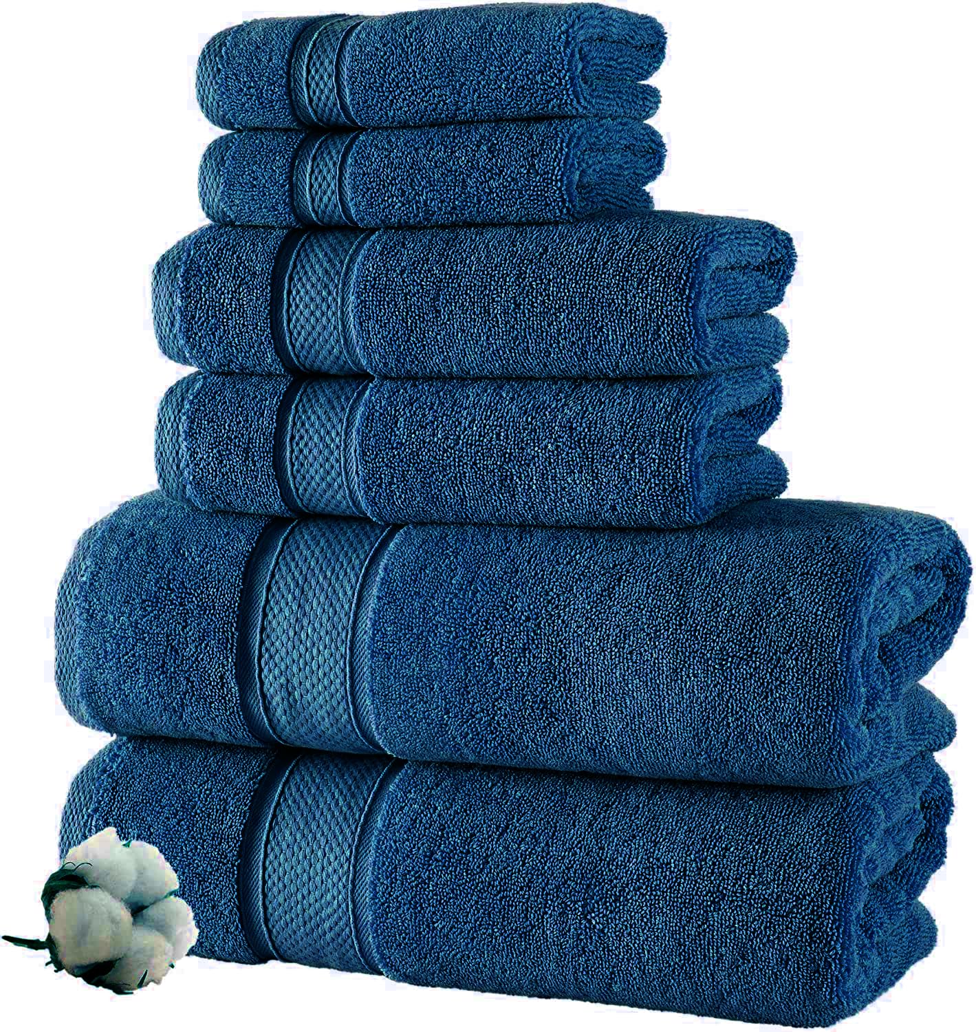 Luxury Bath Towels (800 GSM) 100% Egyptian Cotton Face Hand Bath Towel Super Jumbo Bath Sheets Quick Dry & Absorbent Multipack (Face Cloth, Blue Lagoon)