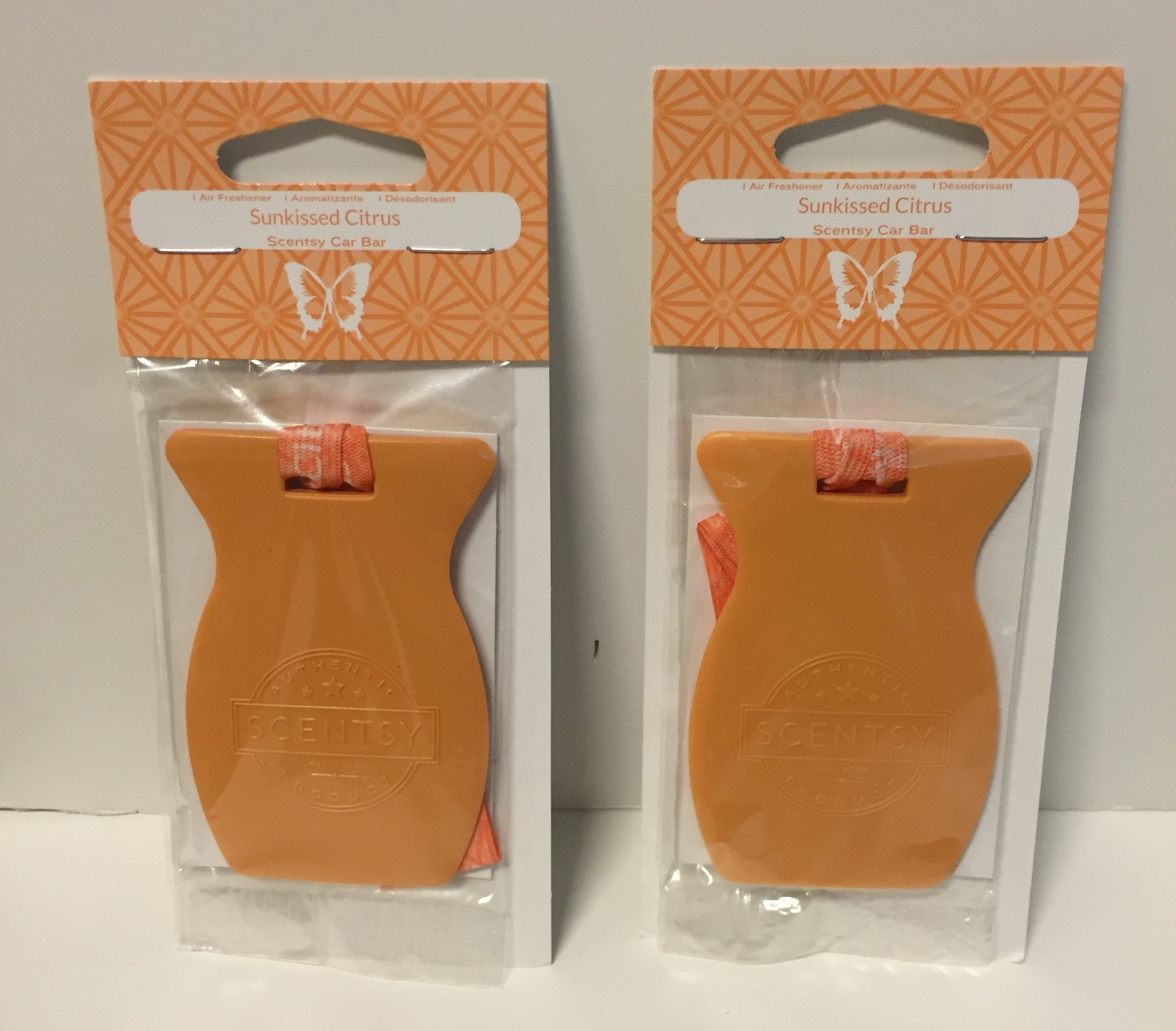 Scentsy 2pk Sunkissed Citrus Car Bar Air Freshener