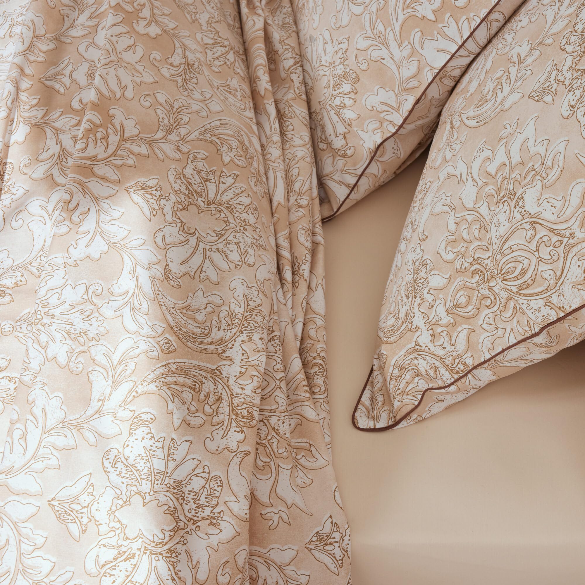 Linnea Housse de Couette 240x220 cm Percale de Coton Palazzo Beige