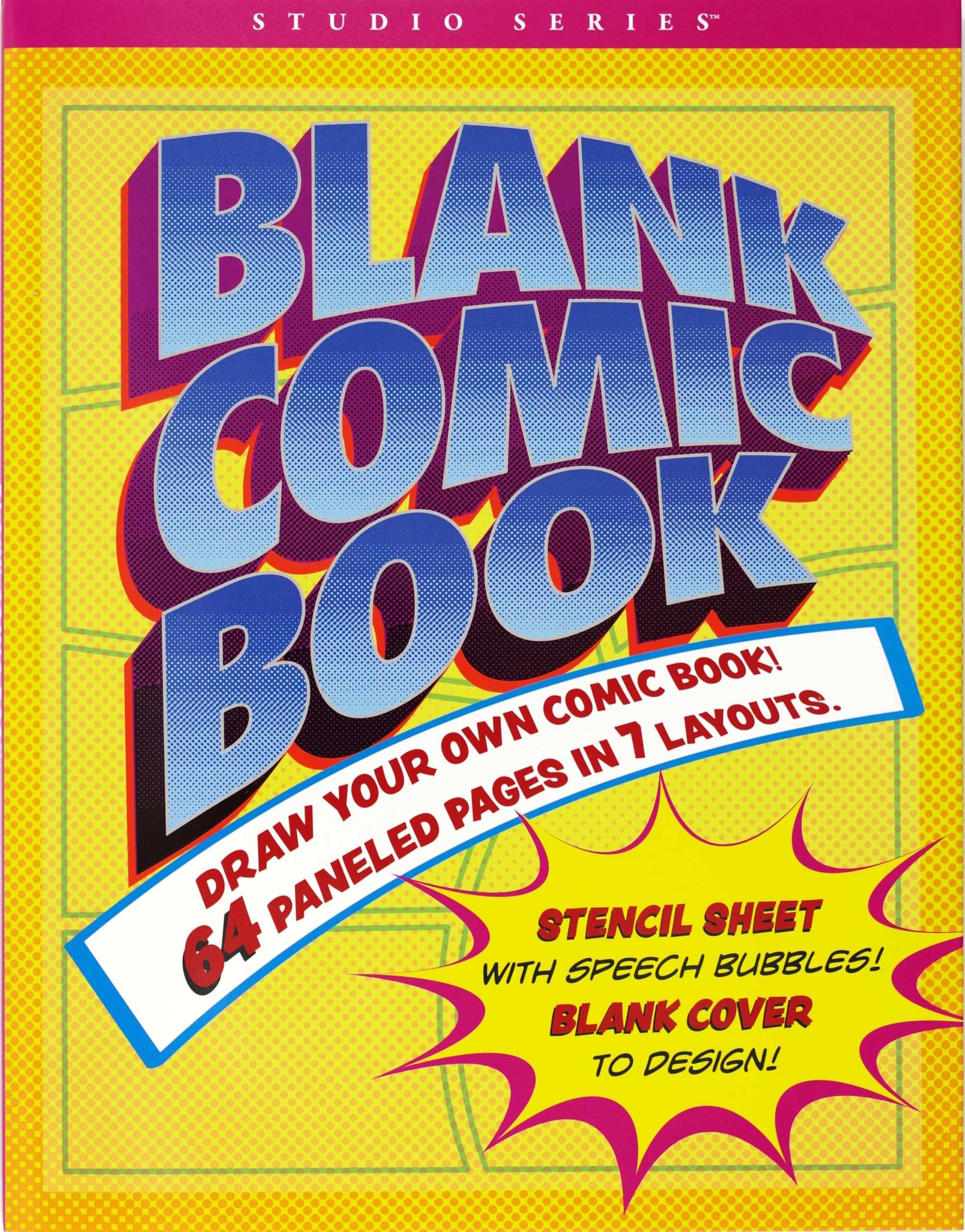 Blank Comic Book (with bonus stencil and blank cover!)