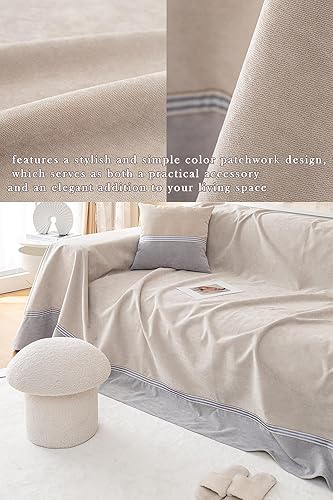 Miniatura 18 de Funda de sofá impermeable y antideslizante, protector de muebles resistente a las garras para gatos y perros, elegante funda de sofá a prueba