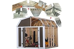 70188 Barn Style EZ Shed Instant Framing Kit, 7'x8', Metal