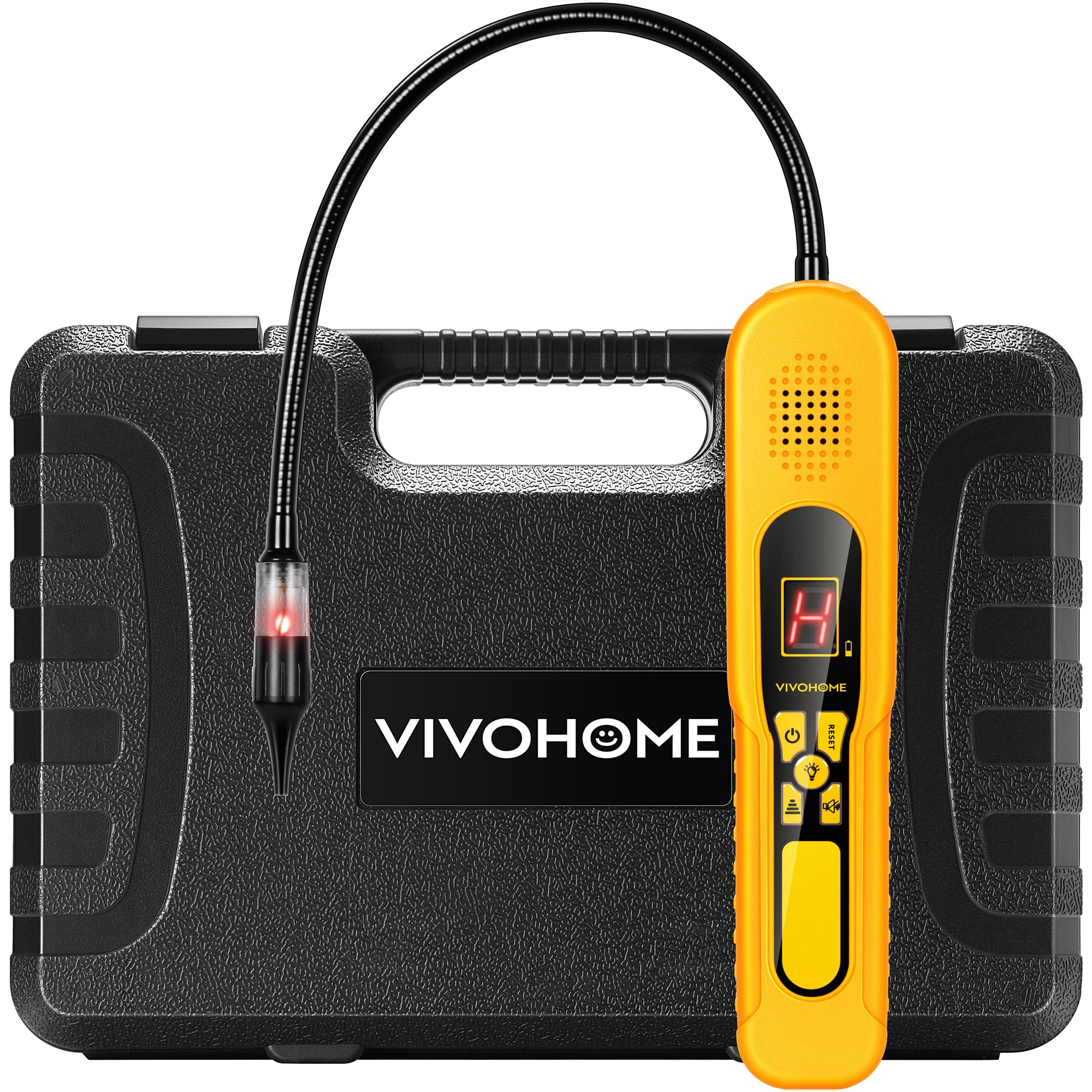 VIVOHOME HVAC Refrigerant Freon Leak Detector with LED Light, Battery Powered, AC Sniffer Leak Detector for R134a R410a R1234yf CFCs HCFCs HFCs HFOs HCs, Max Sensitivity up to 0.07oz./yr