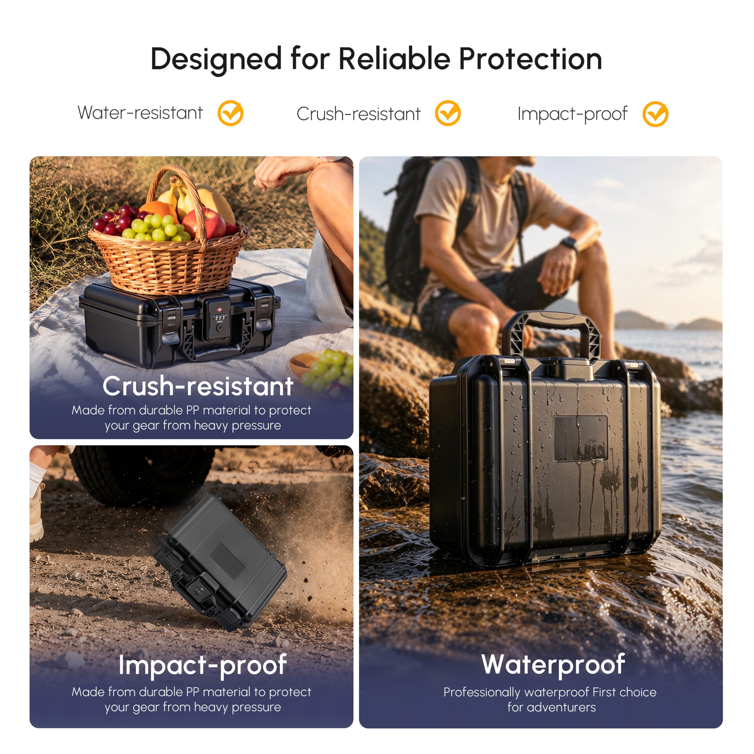 Osmo Pocket 4P akcesoria, wodoszczelna walizka, twarda obudowa do DJI