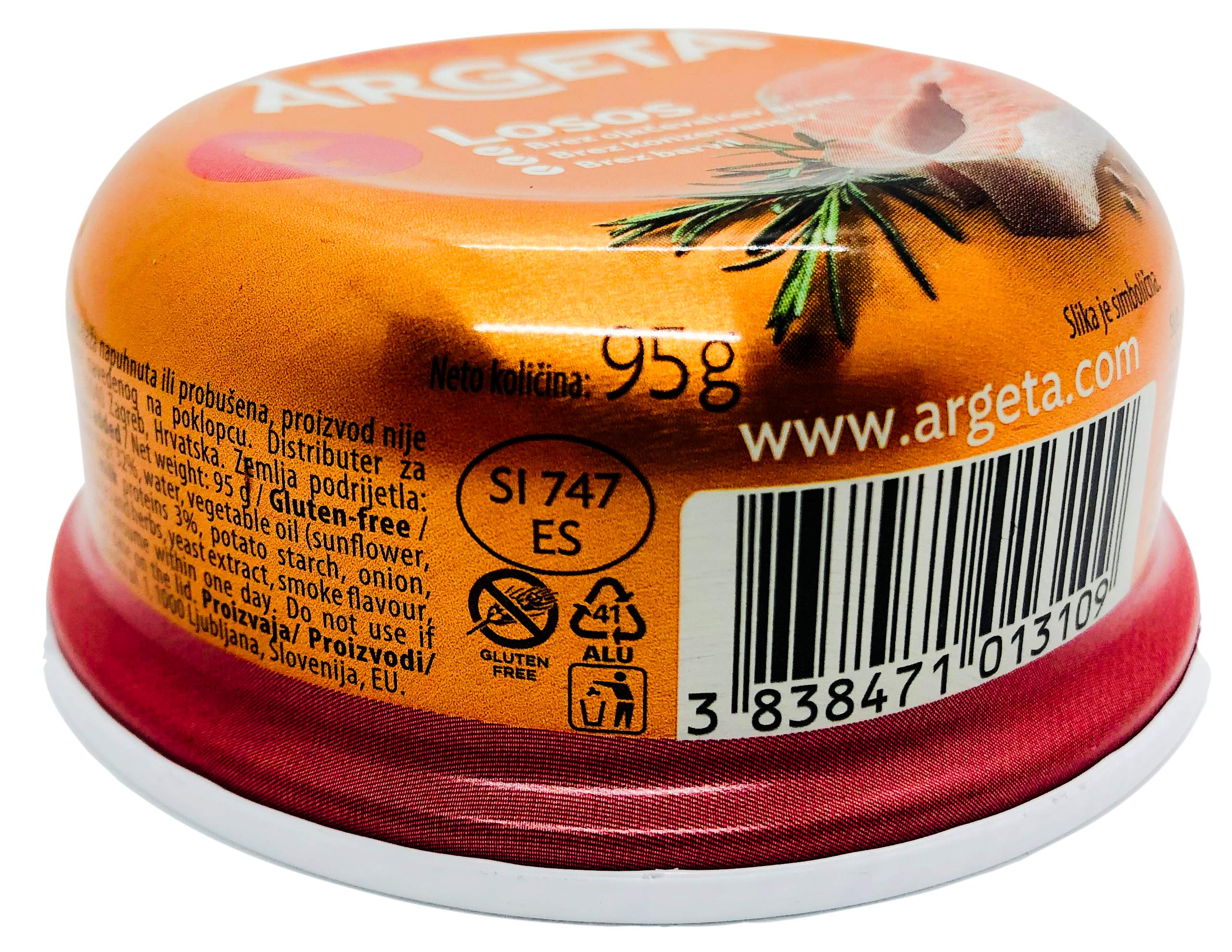 Argeta Premium Exquisite Lachspastete - 14 Dosen ausgezeichnete und köstliche Pastete - Naturaroma - Konservierungsmittel und glutenfrei - 1330 Gramm (95 Gramm pro Glas x 14)