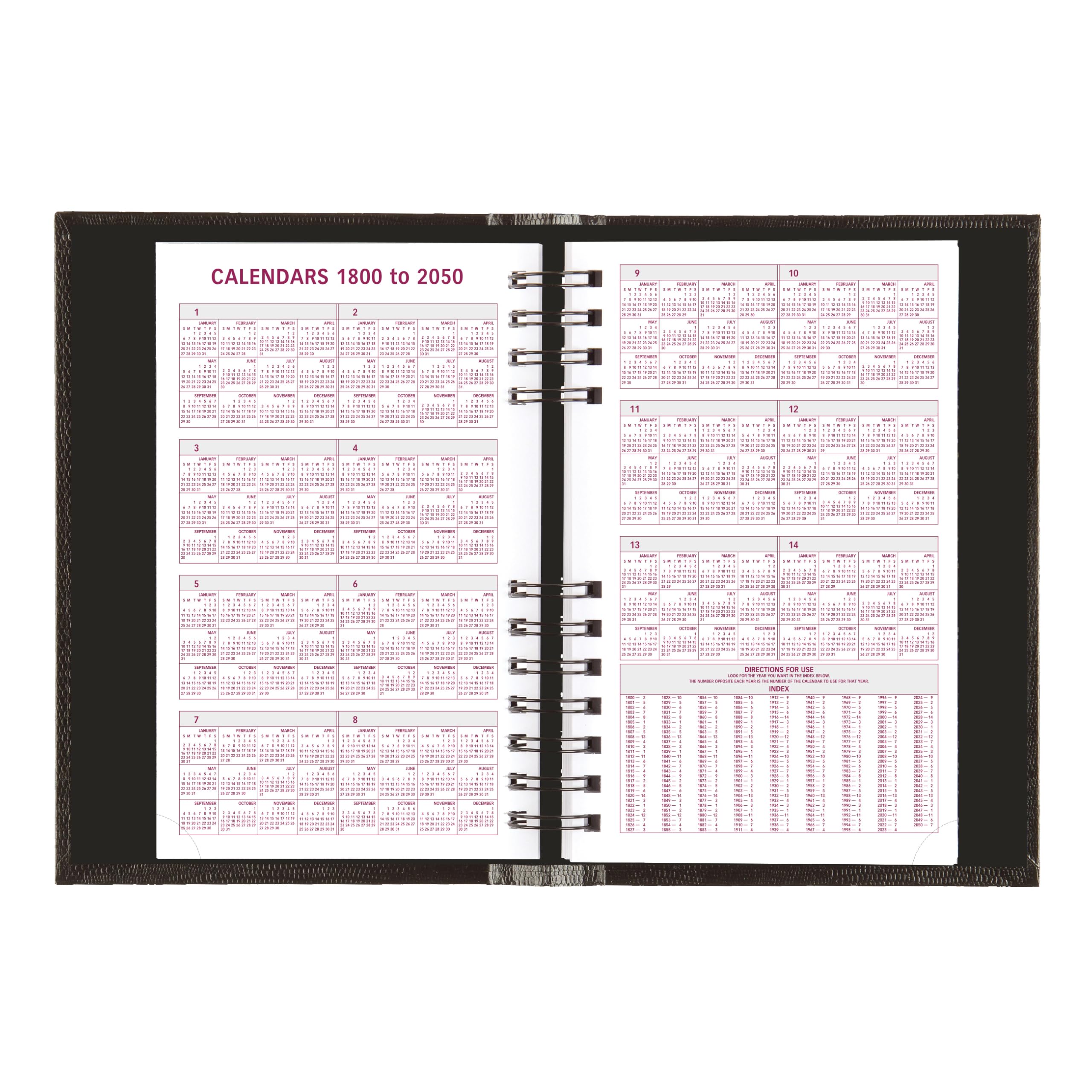 Brownline® CoilPro™ Agenda giornaliera/mensile 2027, 12 mesi, da gennaio a dicembre, rilegatura a doppio filo, 20,3 x 12,7 cm, nero (CB634C.BLK)