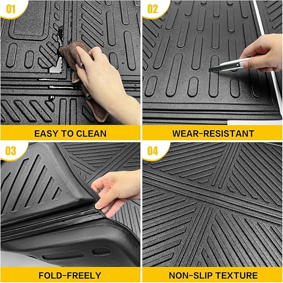 Trunk Mat & Backrest Mat for 2017-2022 Honda CRV Fuel Model All Weather Rear Seat Back Cover Cargo Liners for for 2017 2018 2019 2020 2021 2022 CR-V Accessories (Fit 17-22 Fuel Model Only)