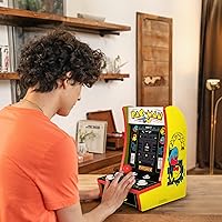 Vista 6 de Arcade1Up Pac-Man Countercade Countertop Arcade Machine with 3 Retro Games, 7" LCD Screen and Full Size Real Feel Joysticks and Buttons