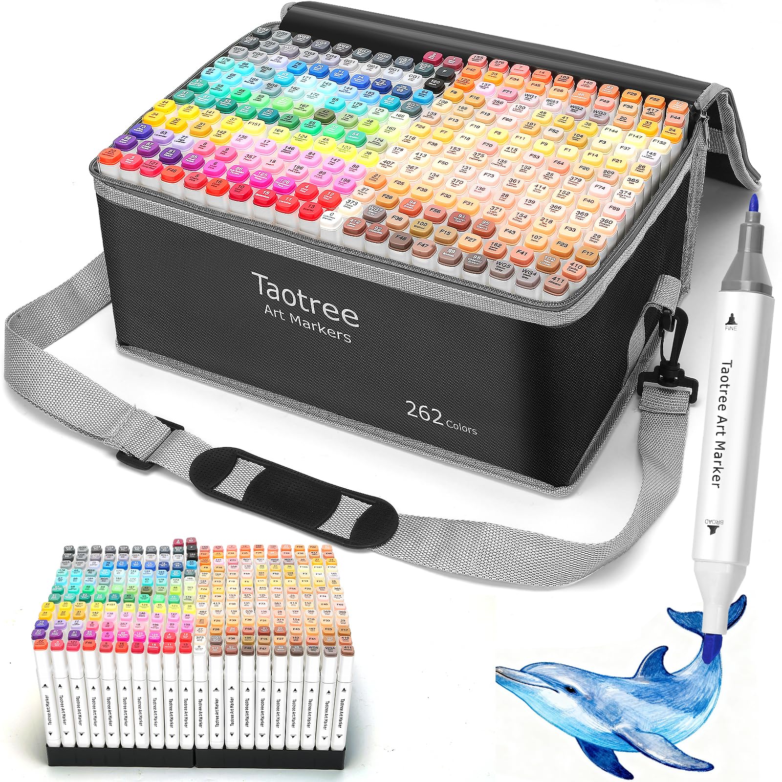 Amazon.com: Taotree Alcohol Markers Set 262 Colors with Case