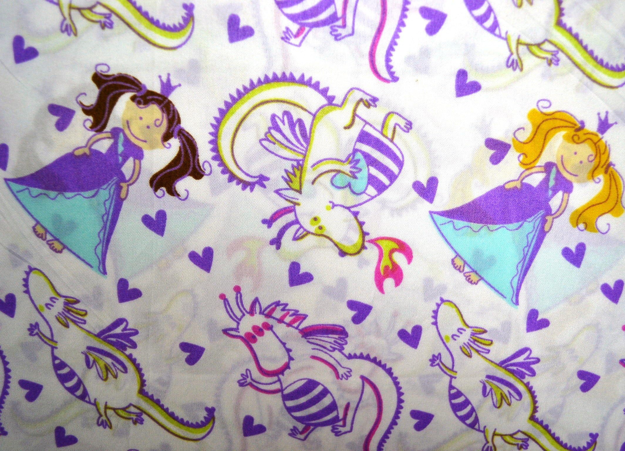 Happiness By Design Twin 3-piece Fairy Princess and Dragons Sheet Set Soft Polyester