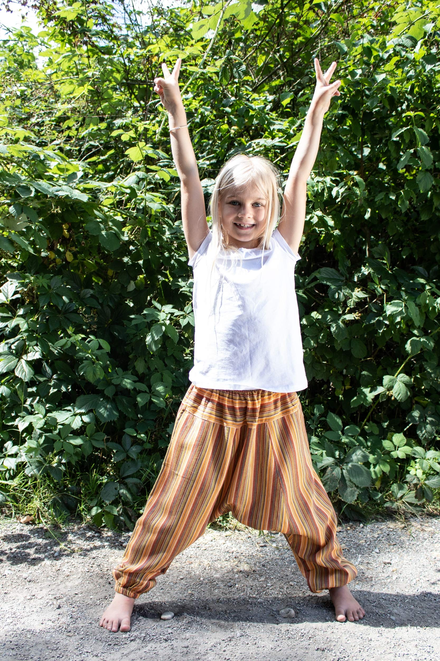 Haremshose für Kinder Stripe Pumphose Aladinhose Pluderhose Gr.86-146