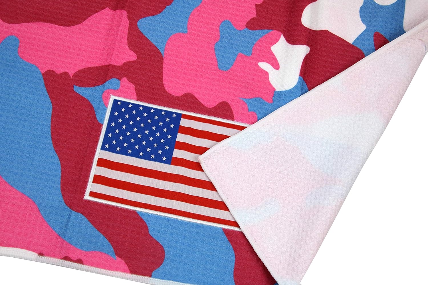 review US Flag Golf Tour Caddy Towel 19”X39” Waffle Microfiber Golf Towel