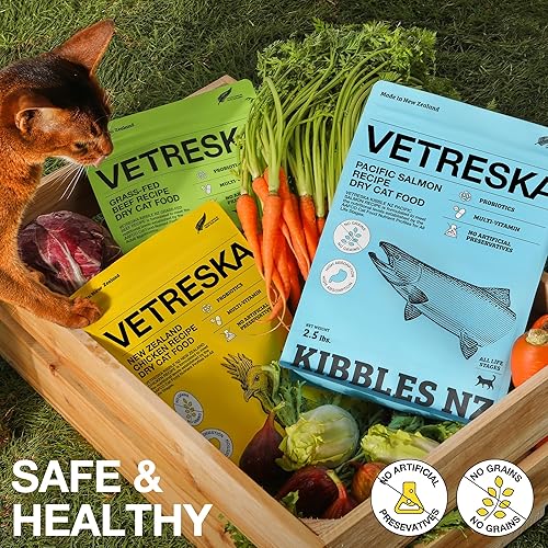 Miniatura 5 de VETRESKA Receta de pollo de Nueva Zelanda Alimento seco para gatos, alta absorción, sin granos y alto en proteínas, para gatos de todos los niveles