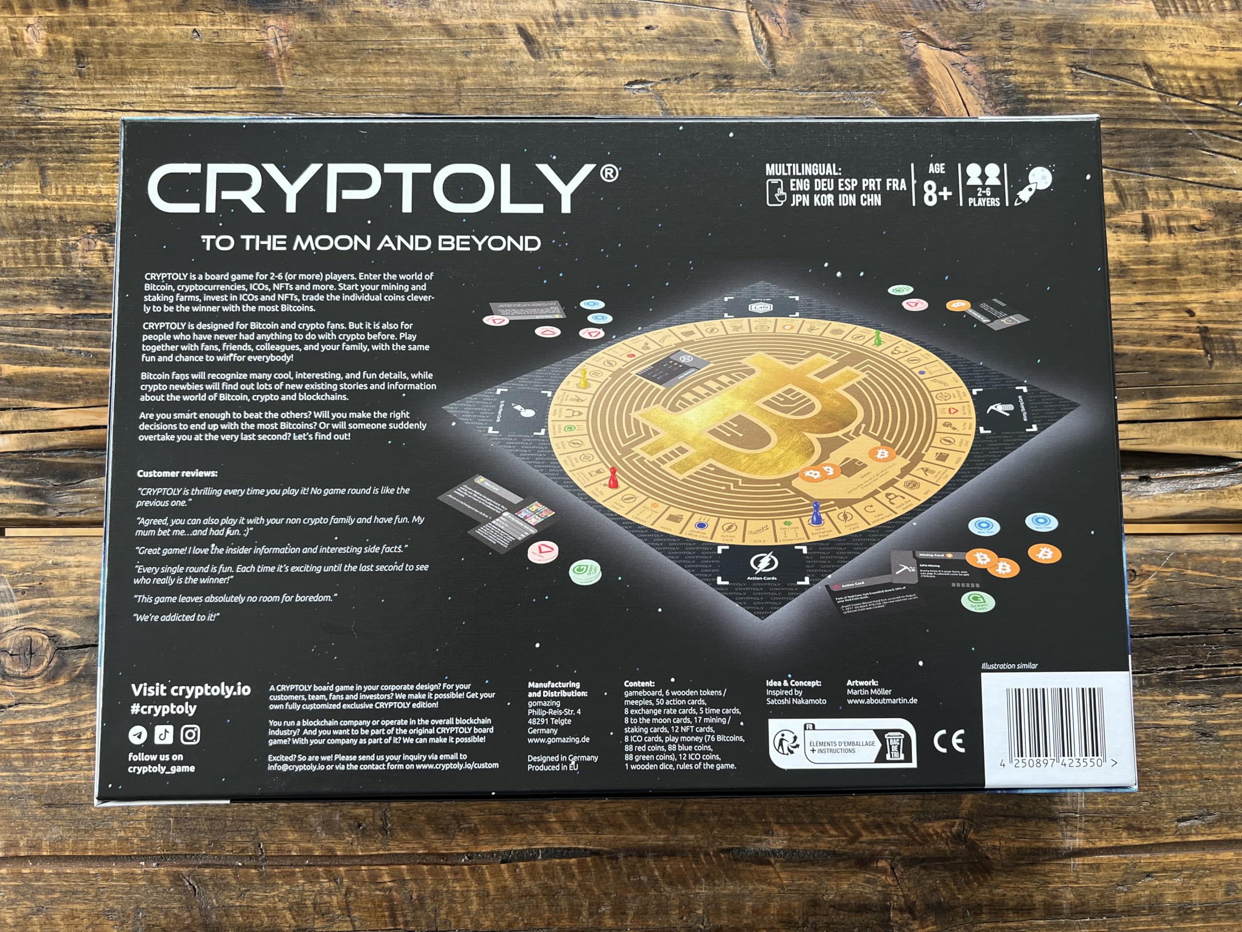 CRYPTOLY - Het Bitcoin strategiespel voor het hele gezin - geen  crypto-voorkennis nodig - Engelse taalversie - 2-6 spelers vanaf 8 jaar -  bordspel voor kinderen en volwassenen - gezelschapsspel : Amazon.nl: Games