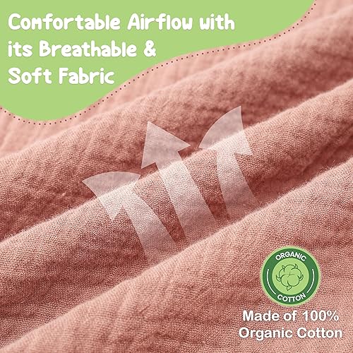 Miniatura 2 de Funda de lactancia de muselina de algodón 100% orgánico de alta calidad, transpirable, ligera y con envoltura de privacidad para madres, fundas de