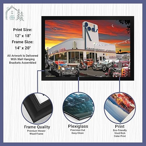 Miniatura 2 de Póster de motor de cigüeñal para decoración de pared, impresión enmarcada  Pósters de Hot Rods y autos clásicos para el hogar y la oficina, imágenes