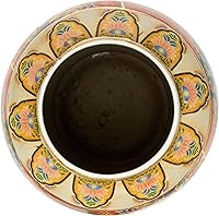 Vista 4 de Red Lantern Tarro de templo de porcelana de caballo en prado de 18" Caballo vibrante