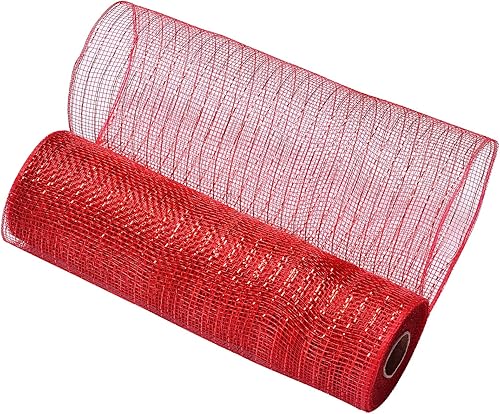 Miniatura 7 de Ribest Nature Deco - Cinta de malla con lámina metálica, 10 pulgadas x 30 pies, para coronas de árbol de Navidad