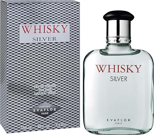 Evaflor Whisky Silver Eau de Toilette Spray for Men, 100ml