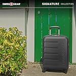 Valise rigide extensible SwissGear Signature avec roues pivotantes et verrou TSA, porte-gobelet intégré breveté, noir/noir, cabine 19 po