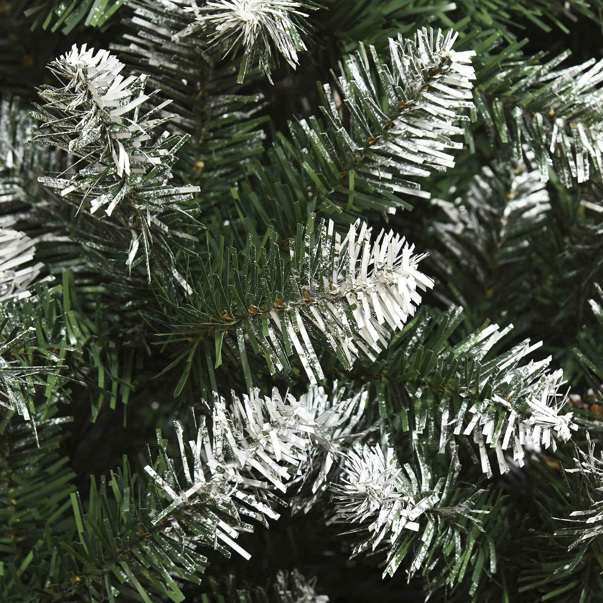 HOMCOM Árbol de Navidad 180 cm Árbol de Navidad Grande con 630 Puntas 37 Piñas Base Plegable y Soporte de Acero para Decoración de Interior Verde