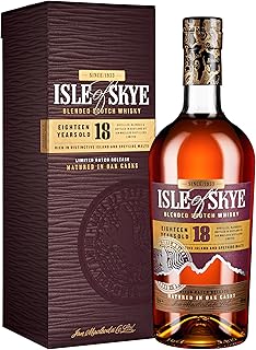 Isle of Skye 18 Year Old Blended Scotch Whisky 70cl 40 ABV With Gift Box Matured in Oak Casks Warming Spice and Tropical Fruit Flavours Ideal for Gifting