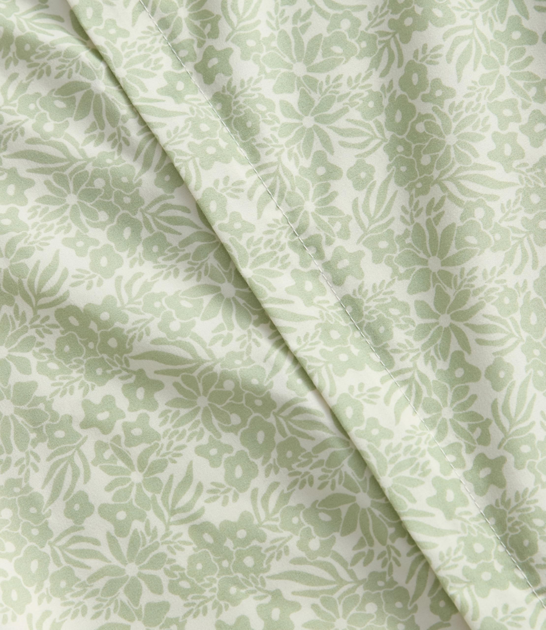 Duvet Cover King - Floral Duvet Cover - 3 Piece - Sage Retro Floral