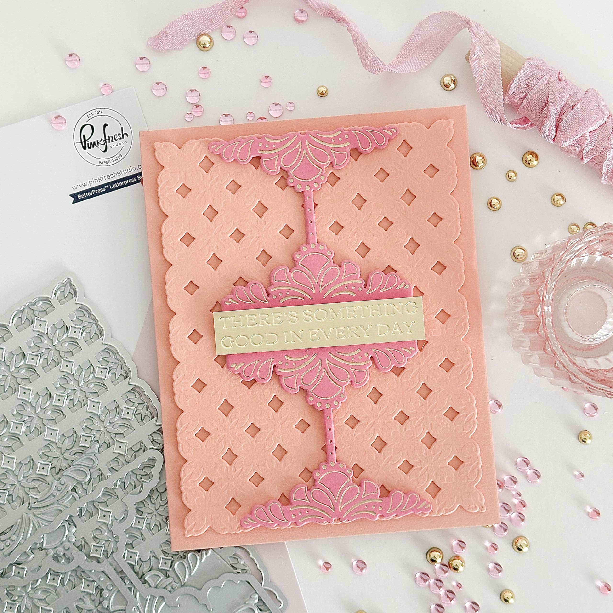 Amazon.com: Pinkfresh Studio Press Plate-Ornate Trellis