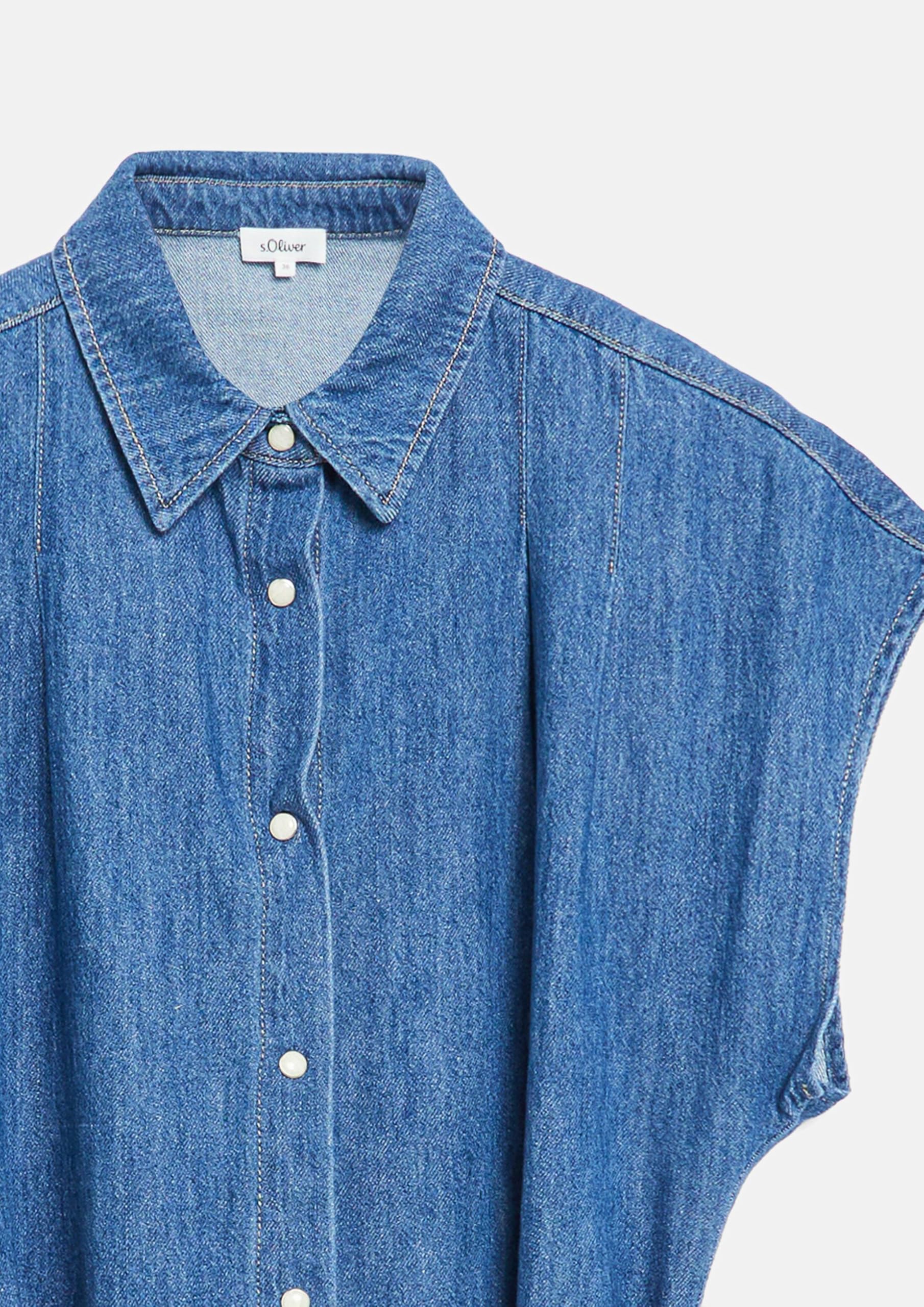 s.Oliver Midi-Denimkleid mit Eingrifftaschen