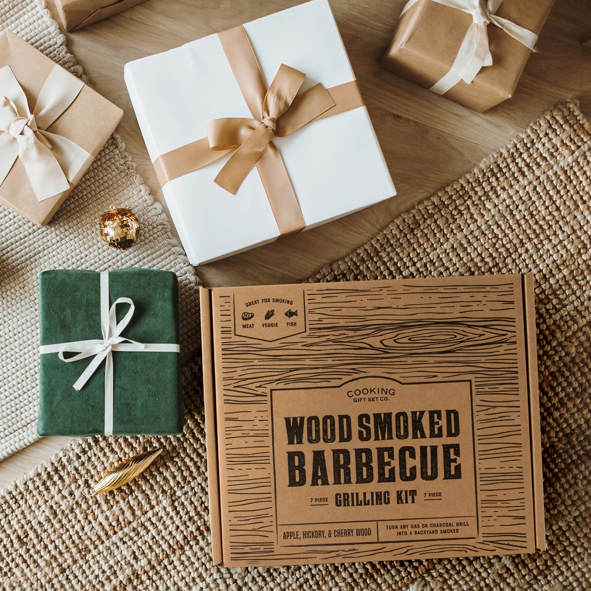 Cooking Gift Set Co Wood Smoked Grill Kit 8 Piece BBQ Set Top