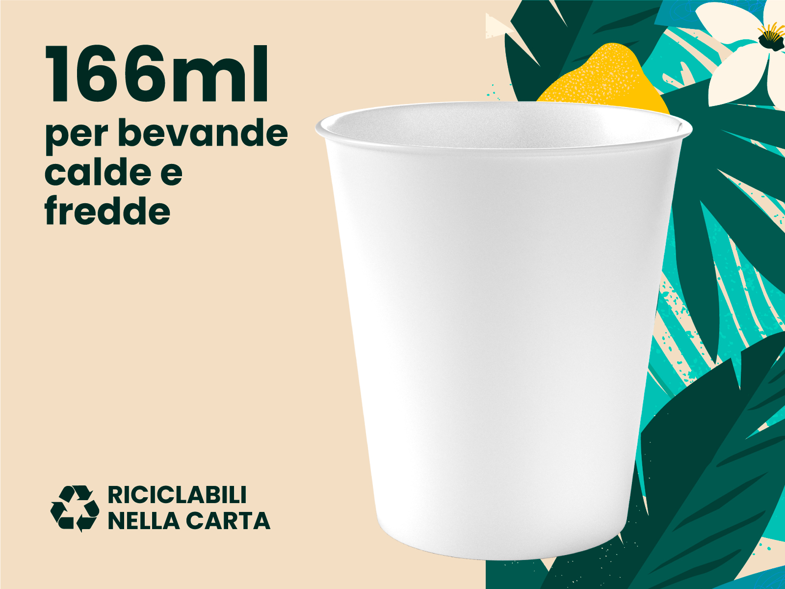 Turbo Bee Confezione da 270 bicchieri di carta usa e getta da 10 once