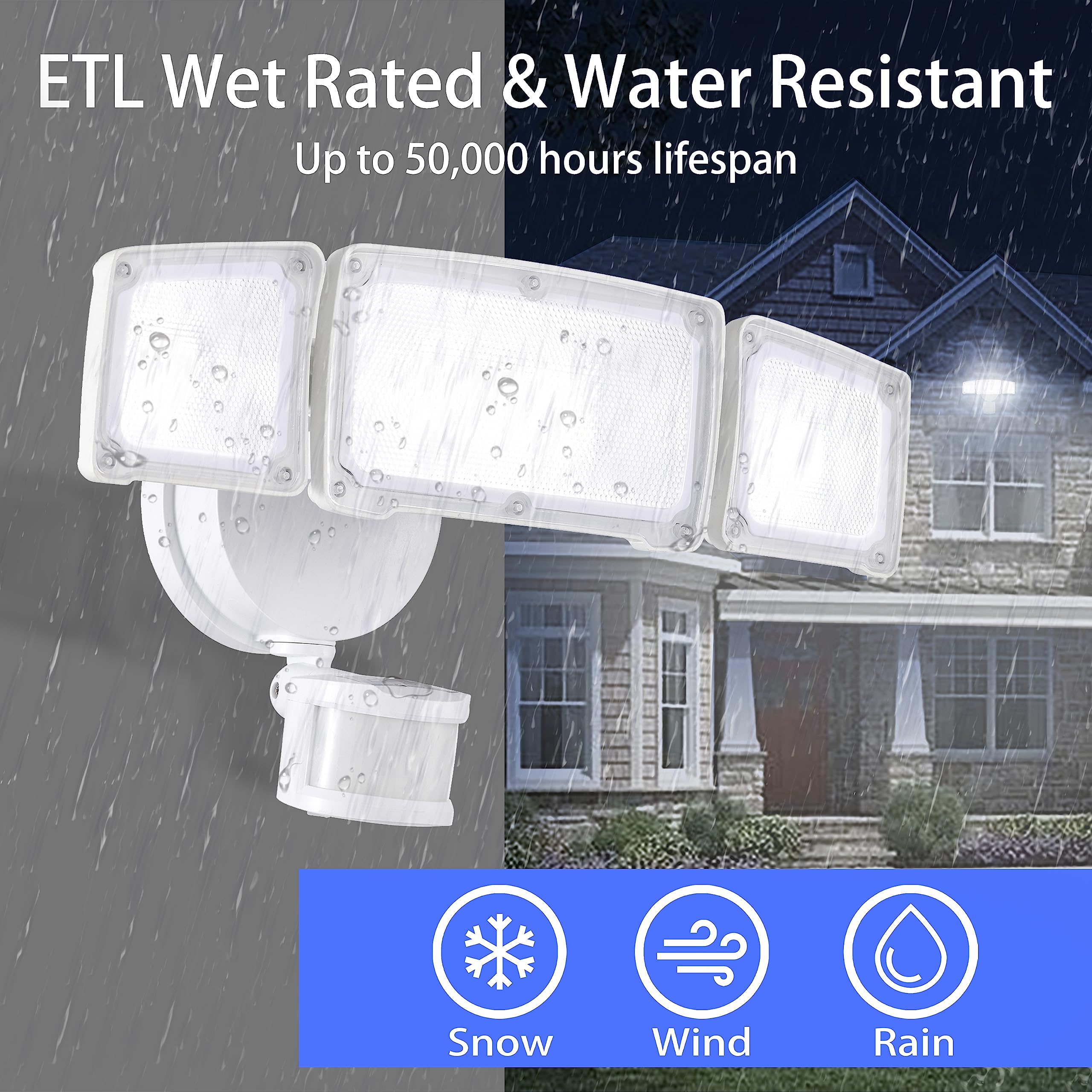 Home Zone Security White Motion Activated Outdoor, 42 OFF