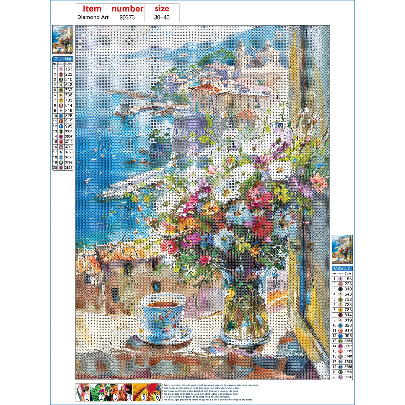 GDYEEH Diamond Painting Blumen, 30x40 Cm – 5D Runde Diamanten, DIY Set Für Anfänger