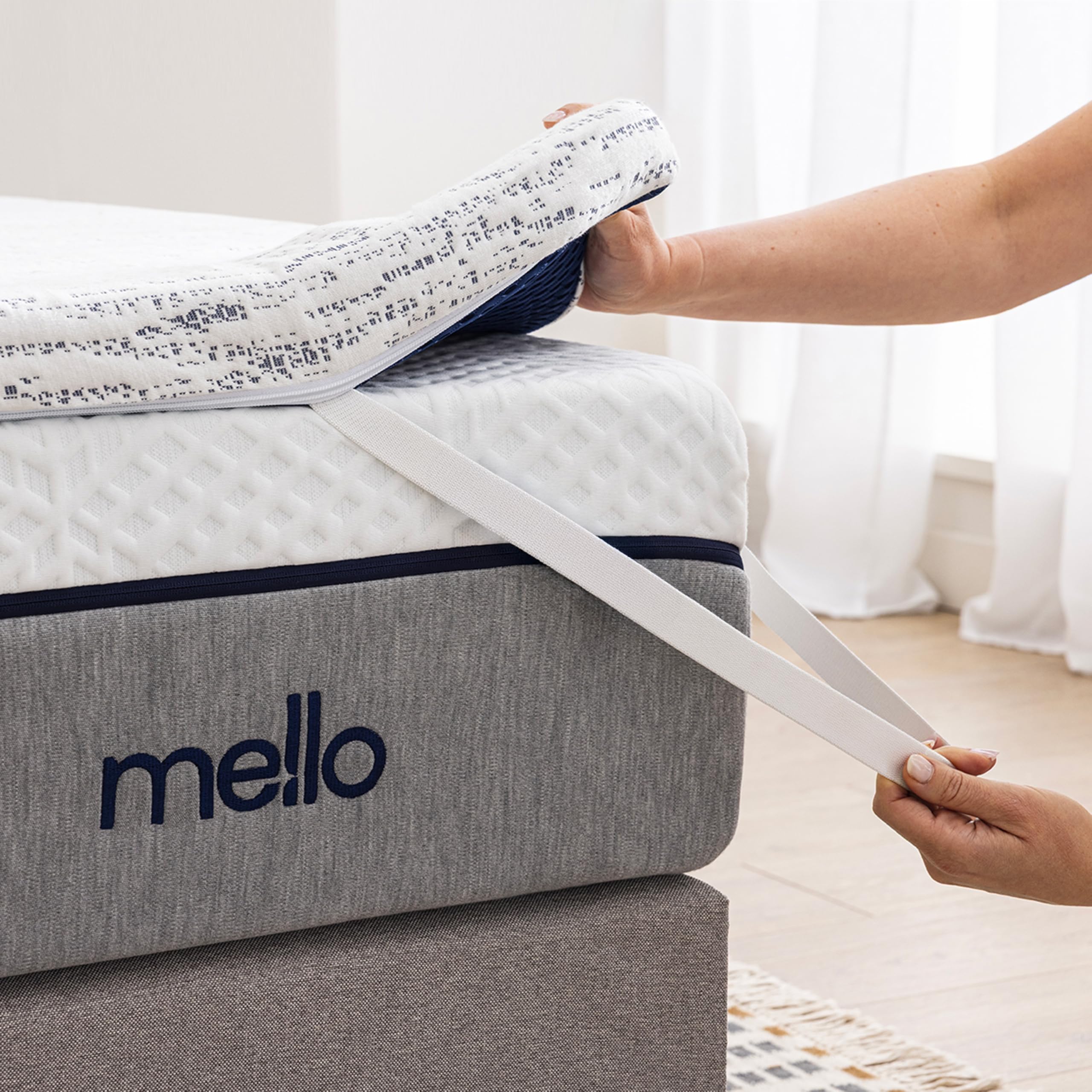 Surmatelas 160 x 200 - Viscosoft, Gel 5cm Mémoire de Forme, Accueil Moelleux, Mousse Gel Respirante, Ergonomique, Maintien Optimal, Housse Bambou déhoussable et Anti-dérapante