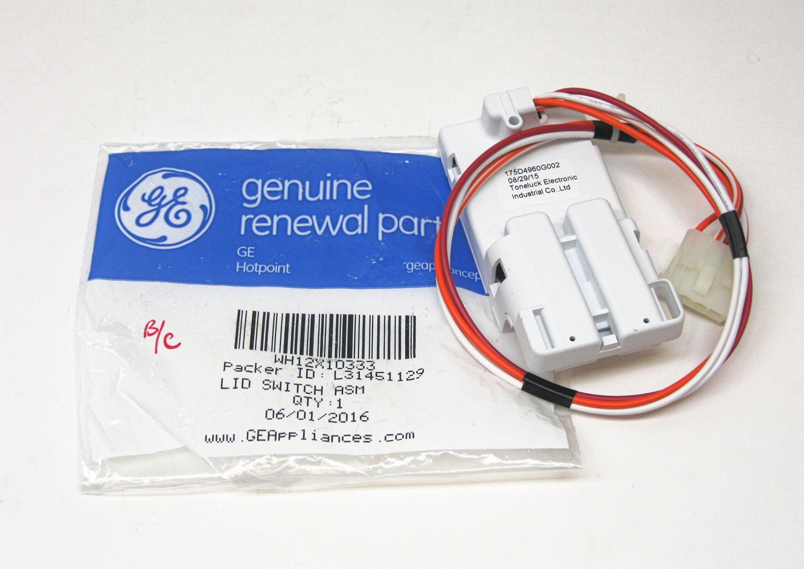 GE WH12X10333 Lid Switch Assembly for Washer