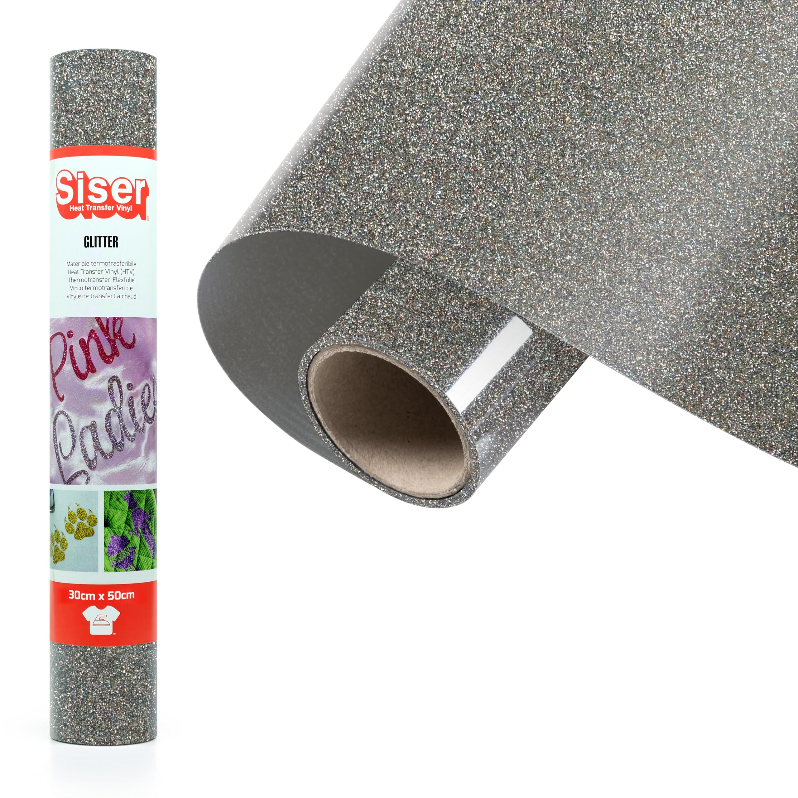 Siser® Glitter Ligh Multi Heat Transfer Vinyl 50x30cm
