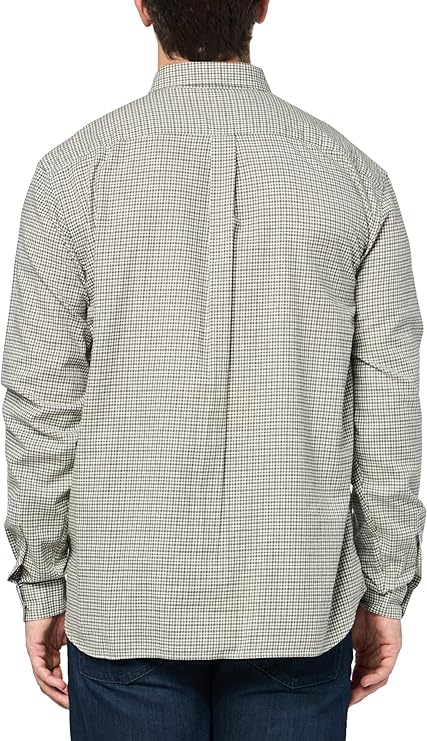 Lacoste Men's Regular Fit Twill Checkered Collared Button Down Shirt