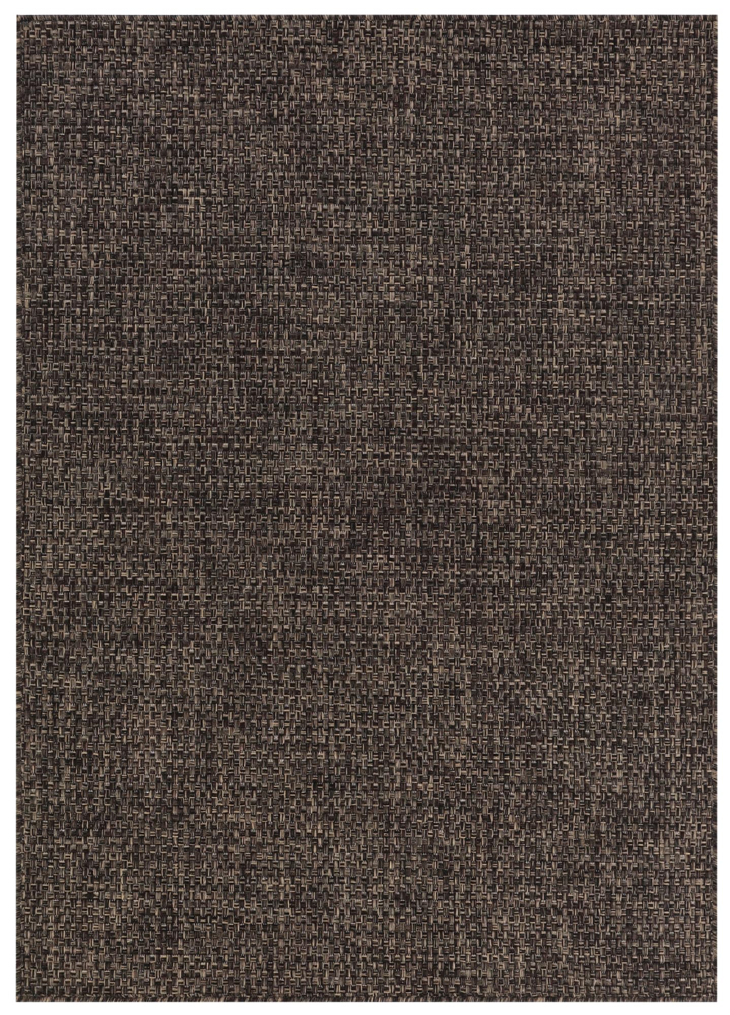 TAPISO Verano Tapis Intérieur Et Extérieur - Résistant Aux Intempéries, Brun Monochrome Moucheté, Tissé à Plat - Tapis Balcon, Salon, Terrasse, Cuisine - Oeko-TEX 60 x 200 cm