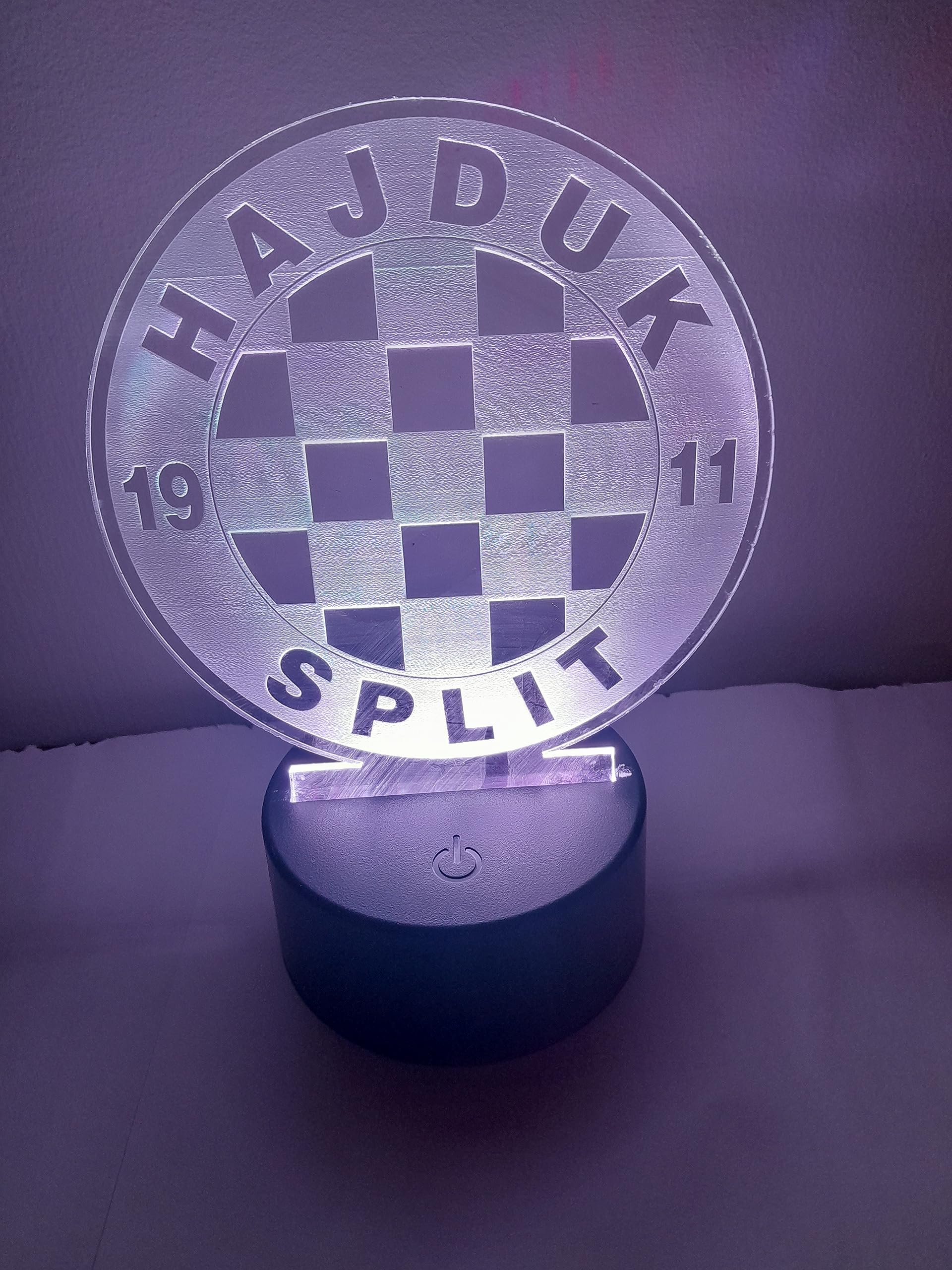 Edge Lit Sign Croation Soccer HNK HAJDUK SPLIT Futbol, Table Light, Night Light