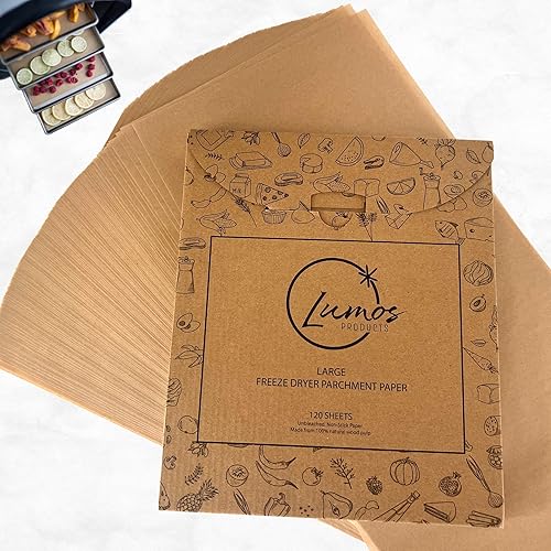 Papel pergamino para liofilizar, ajuste personalizado para bandejas grandes de cosecha y se mantienen frescas, pulpa de madera 100% natural sin