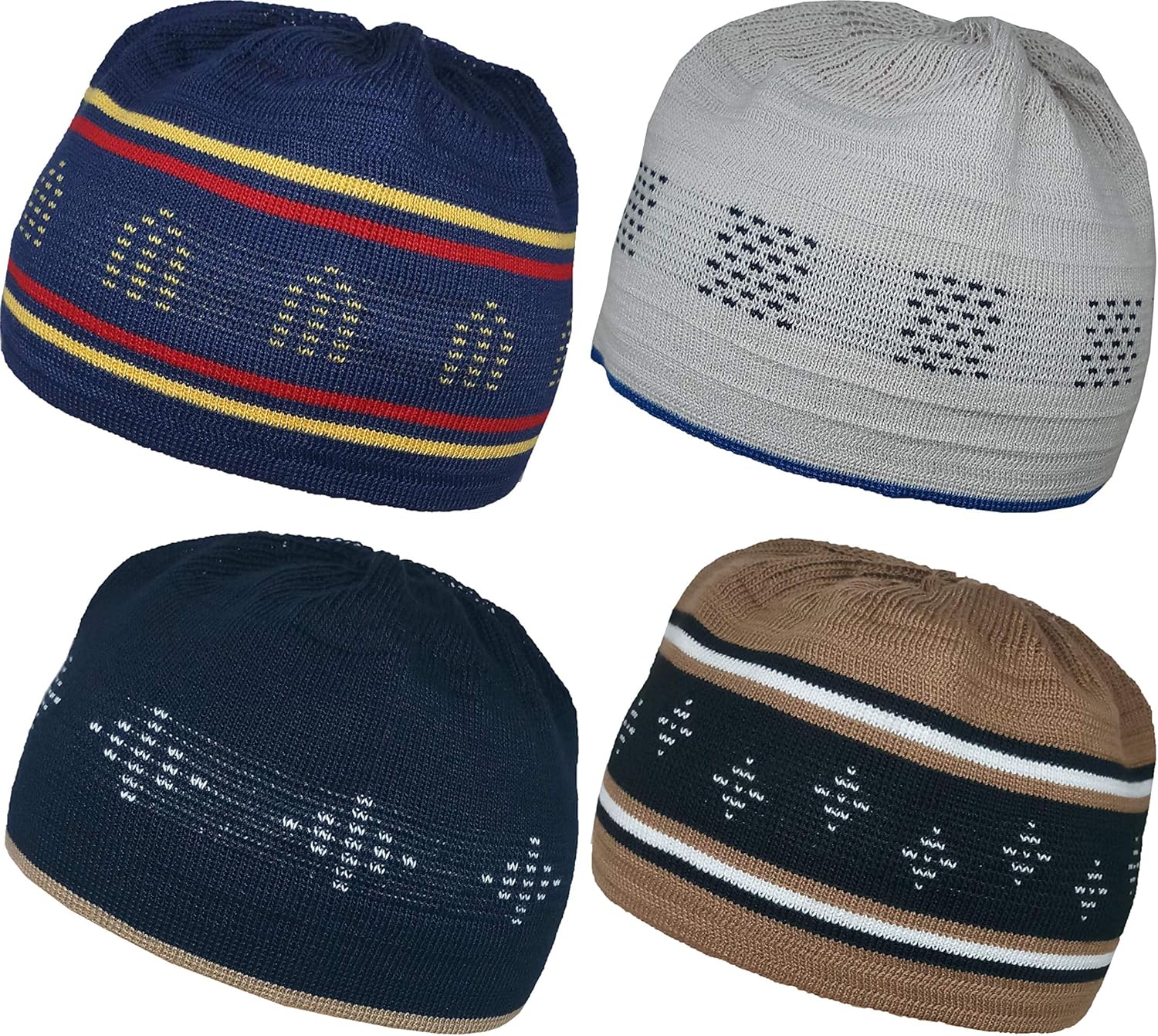 Gorro AlAmeen 4 cores muçulmano touca de caveira AMN055 Islam Kufi