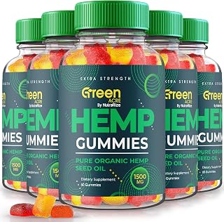 (5 Pack) Green Acre Gummies, Green Acre Hemp Gummies, Advanced Formula Dietary Supplement, A Daily Dose of Wellness and Relaxation, GreenAcre Gomitas Reviews (300 Gummies)